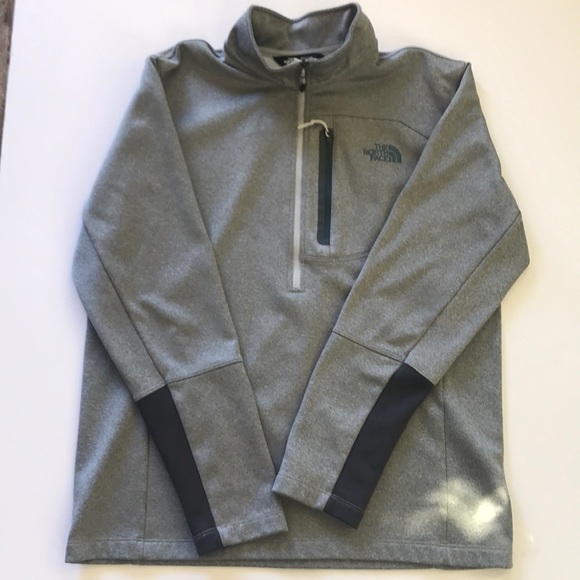 North face zip gray pullover size L - Picture 1 of 4